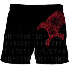 viking Summer New Casual Shorts Men Beach Breathable Quick Dry Loose Shorts Men's Fashion  Print Short Pants Couple Shorts Male